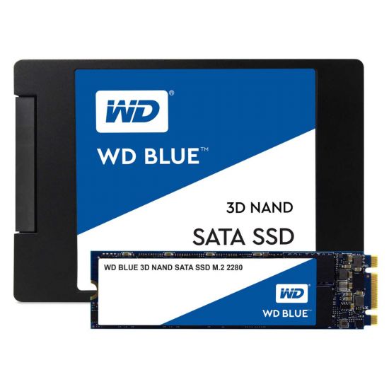 Твердотельный накопитель SSD WD Blue 3D NAND WDS100T2B0B 1ТБ M2.2280 SATA-III (TLC)