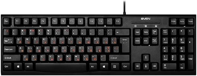 Клавиатура проводная SVEN KB-S300 черная(015756)
