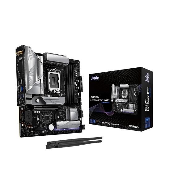 Материнская плата ASRock B860M LIVEMIXER WIFI LGA1851 4xDDR5 4xSATA 3xM.2 1xHDMI 1xThunderbolt4 1xPCIe5x16.0 1xPCIe4.0x16 21xUSB Wi-Fi ATX