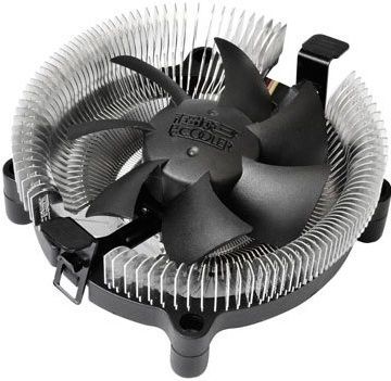 PCCooler E80 Кулер S775/115X/AM2/2+/AM3/3+/AM4/FM1/FM2/754/939/940 (TDP 65W, вент-р 80мм, 2200RPM, 22dBa) Retail Color Box