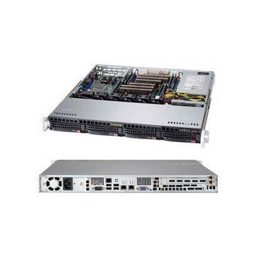 Supermicro server chassis CSE-813MFTQC-505CB 1U 4 x 3.5" hot-swap SAS/SATA drive bay with SES2, 1U 4-Port 12Gbps Backplane Support 4x3.5, 5.1 full height expansion slot(s), 500W PSU