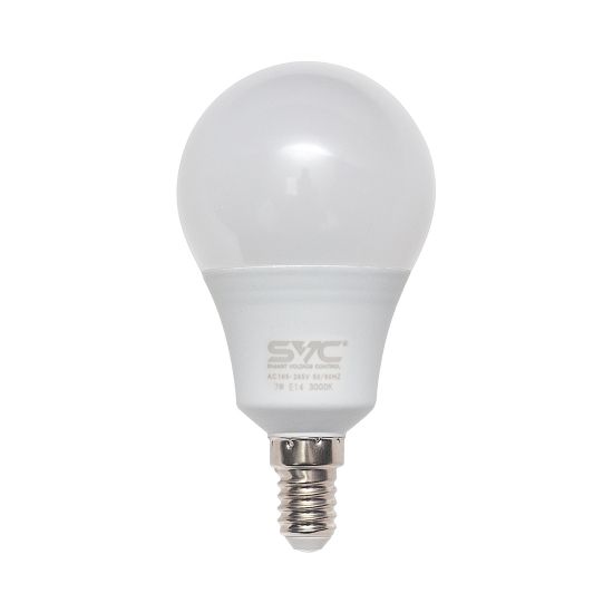 Эл. лампа светодиодная SVC LED G45-7W-E14-3000K, Тёплый Эл. лампа светодиодная SVC LED G45-7W-E14-3000K, Тёплый