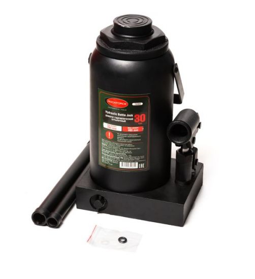 Домкрат бутылочный 30т(высота подхвата - 285мм, высота подъема - 465мм, ход штока - 180мм)т ROCKFORCE RF-T93004 28067