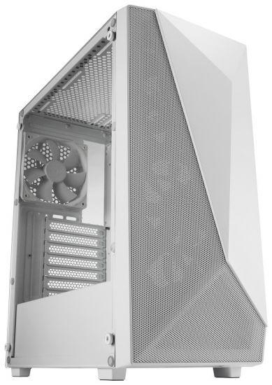 Компьютерный корпус FSP CMT195W, Без БП, 1xUSB3.0/2xUSB2.0, 4xFAN120mm, Acrylic, White, ATX