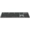 Multimedia  bluetooth 5.1 keyboard  MAC Version,104 keys, slim design with low profile silent keys,RU layout ,Size 439.4*135.3mm* 23.2mm,526g