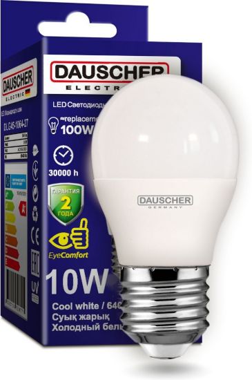 Лампочка Dauscher LED G45 10W E27 6400K 90lm/w