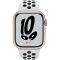 Apple Watch Nike Series 7 GPS, 41mm Starlight Aluminium Case with Pure Platinum/Black Nike Sport Band - Regular, A2473