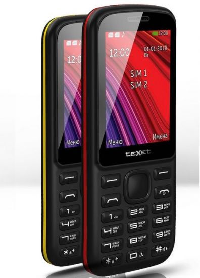 Мобильный телефон Texet TM-208 черно-желтый