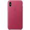 iPhone X Leather Case - Pink Fuchsia