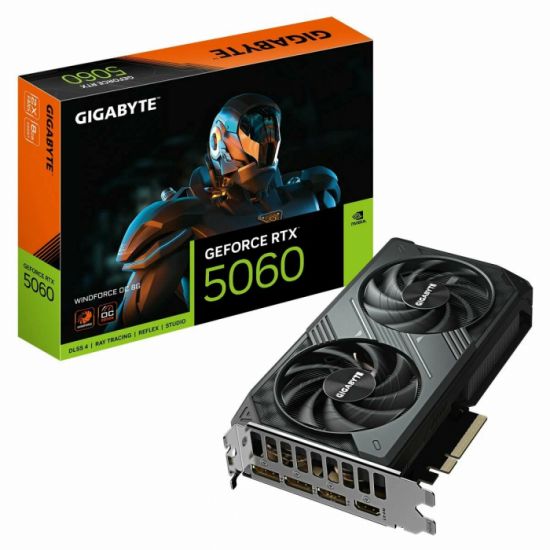 Видеокарта Gigabyte GV-N5060EAGLE OC-8GD 1.0 8Gb GDDR7, 128 Bit, HDMI, DP, BOX