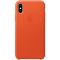 iPhone X Leather Case - Bright Orange