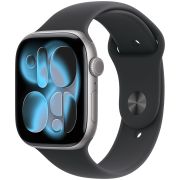 Apple Watch Series 11 GPS 46mm Space Grey Aluminium Case with Black Sport Band - M/L,Model A3333