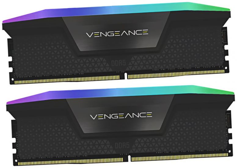 Corsair DDR5, 7200MT/s 32GB 2x16GB DIMM, Unbuffered, 34-44-44-96, OC PMIC, XMP 3.0, VENGEANCE RGB DDR5 Black Heatspreader, RGB LED, 1.45V, for Intel 700, EAN:0840006601159