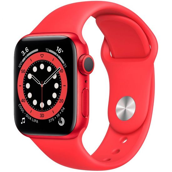 Apple Watch Series 6 GPS, 40mm PRODUCT(RED) Aluminium Case with PRODUCT(RED) Sport Band - Regular, Model A2291