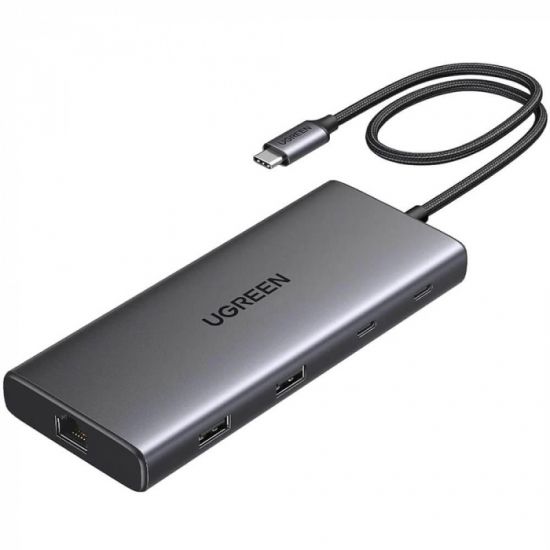 HUB CM639 USB-C to USB-A 3.2+USB-A 3.0+2*USB-C 3.2+2*HDMI+RJ45 Gigabit+SDamp;TF +PD port Converter 45380