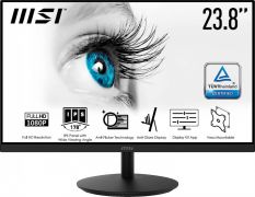 Бизнес Монитор 23.8" MSI PRO MP242A, IPS, 1920x1080 FHD, 100Hz, 1ms (MPRT) / 4ms (GTG), 1000:1, 300 cd/m2, Угол Обзора 178/178, 16:9, VESA 100x100, 1xHDMI, 1xDP, 1xD-Sub, 1xLine-in, 1xHeadphone-out, Колонки 2x2W, Наклон -5°/23° градусов, Black