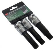 Набор головок-бит для колесных болтов BMW, 3 предмета(L-100мм, 10,17,21гр.), на пластиковом держателе ROCKFORCE RF-403533 17700