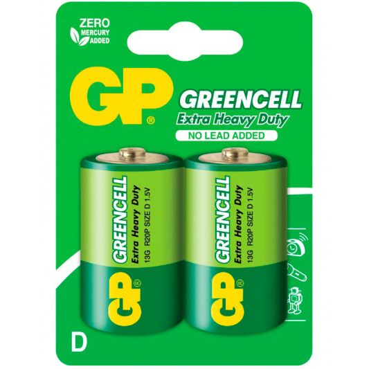 Батарейки GP 13G-2UE2 Greencell  блистер 2шт/10/60/, упак