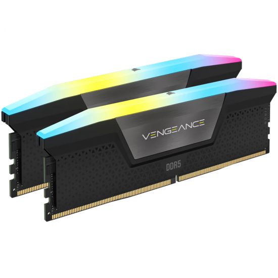 DDR5, 6400MT/s 32GB 2x16GB DIMM, Unbuffered, 36-48-48-104, Std PMIC, XMP 3.0, VENGEANCE RGB DDR5 Black Heatspreader, Black PCB, 1.4V EAN: 0840006666073