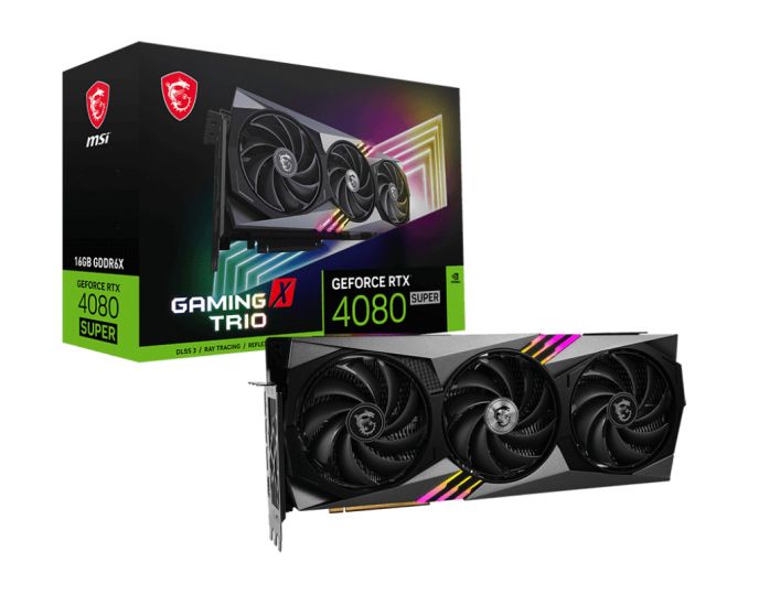 Видеокарта MSI GeForce RTX 4080 SUPER 16G GAMING X TRIO, 16GB, GDDR6X, 256-bit, HDMI 3xDP Видеокарта MSI GeForce RTX 4080 SUPER 16G GAMING X TRIO, 16GB, GDDR6X, 256-bit, HDMI 3xDP