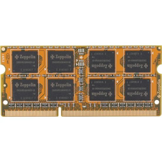 Оперативная память SODIMM DDR3 PC-12800 (1600 MHz)  4Gb Zeppelin (память для ноутбуков) <512M*8/16C 1.35V>