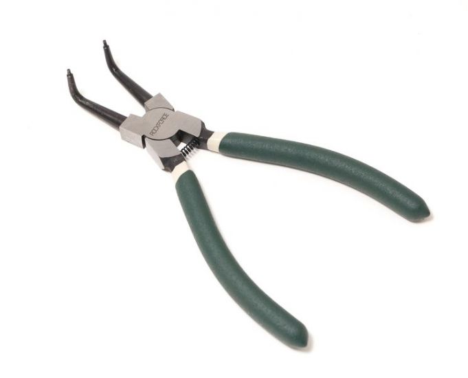 Съемник стопорных колец гнутый на сжим(90°,L-200мм),в блистере ROCKFORCE RF-609200HB 28527