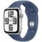 Apple Watch SE 2024 GPS 40mm Silver Aluminium Case with Denim Sport Band - S/M,Model A2722
