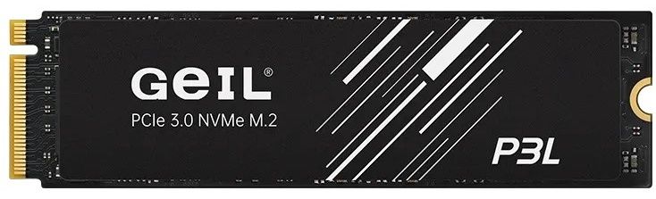 Твердотельный накопитель  256GB SSD GEIL P3L M.2 2280 PCIe Gen3x4 with NVMe 1.3, 3D NAND Flash, 3.3V, R3500MB/s, W2700MB/s P3LFD16I256G