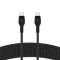BELKIN  USB-C to USB-C 2.0 Braided silicone, 3M, Black