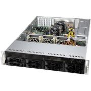 Supermicro server chassis CSE-LA25TQC-R609LP, 2U Dual and Single Intel and AMD CPUs, 7 low-profile expansion slot(s), 8 x 3.5" (tool-less) or 2.5" (screw) hot-swap SAS3/SATA drive bay, 600W / 650W RPSU
