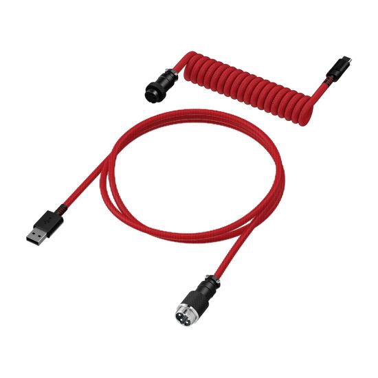 Провод для механической клавиатуры HyperX USB-C Coiled Cable Red-Black 6J677AA Провод для механической клавиатуры HyperX USB-C Coiled Cable Red-Black 6J677AA