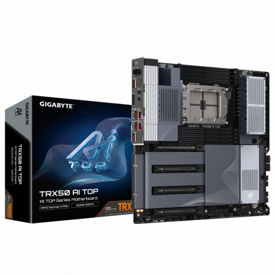 Сист.плата GigabyteTRX50 AI TOP 1.0, TRX50, TR5, 8xECC RDIMM DDR5, 4xPCI-E x16, 2xUSB 4.0 Type C, WIFI7, BOX