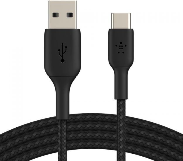 Кабель Belkin USB-A - USB-С, BRAIDED, 0.15m, black