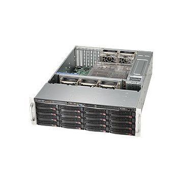 Supermicro Server Chassis CSE-836BE1C-R1K03B, 3U, MB E-ATX 13.68x13, 16x3.5 hot swap SAS/SATA, SAS3 single-expander backplane, optional 2x2.5 hot-swap drive bay, 1xSlim DVD Optional, 1 1 1000W RPS, 7xFF slots, 5xFan, Rails, Black