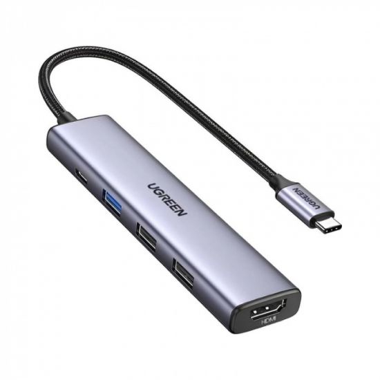 Конвертер UGREEN CM478 (15495) USB 3.1(m) Type C на HDMI/USB 2.0x2/USB 3.0x1/Type C PD 100W