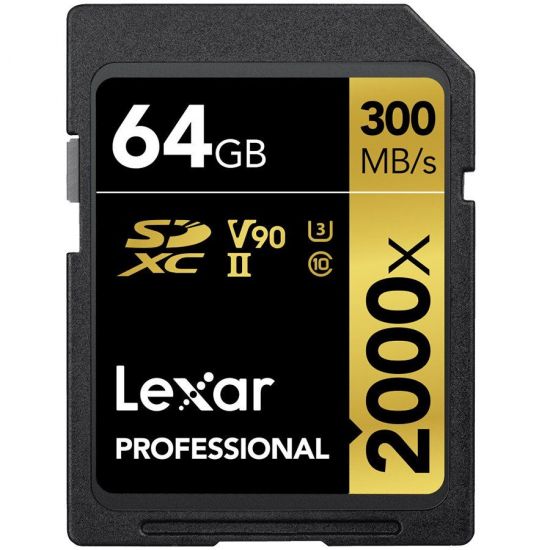 LEXAR Professional 2000x 64GB SDHC/SDXC UHS-II Card