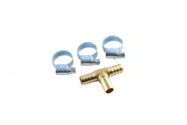 T-образный разветвитель"елочка" 6мм + хомуты для крепежа (в блистере) ROCKFORCE RF-E102-6/1 1780