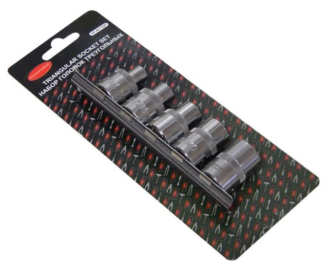 Набор головок для ремонта топливных насосов а/м(М5-8мм,М6-10мм, М8-12мм, М10-15мм, М12-16.5мм), в блистере ROCKFORCE RF-4011225 17821