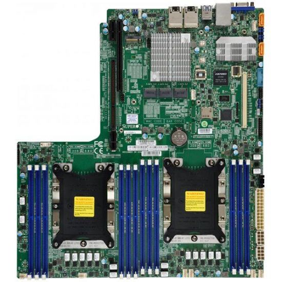 Серверная материнская плата SuperMicro X11DDW L Bulk Motherboard Dual Socket P (LGA 3647) supported, CPU TDP support 205W, 2 UPI up to 10.4 GT, Intel C621 controller for 14 SATA3 (6 Gbps) ports; RAID 0,1,5,10.