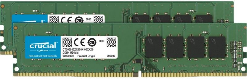Оперативная память 16GB KIT (2x8Gb) DDR4 2666MHz Crucial PC4-21300 CL19  1.2V CT2K8G4DFRA266