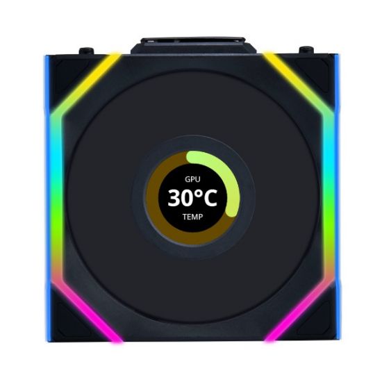 Вентилятор для корпуса Lian Li UNI FAN SL WIRELESS LCD 120 Reverse Blade 120mm No controller Black G99.12SLLCD1W1W.00 Вентилятор для корпуса Lian Li UNI FAN SL WIRELESS LCD 120 Reverse Blade 120mm No controller Black G99.12SLLCD1W1W.00