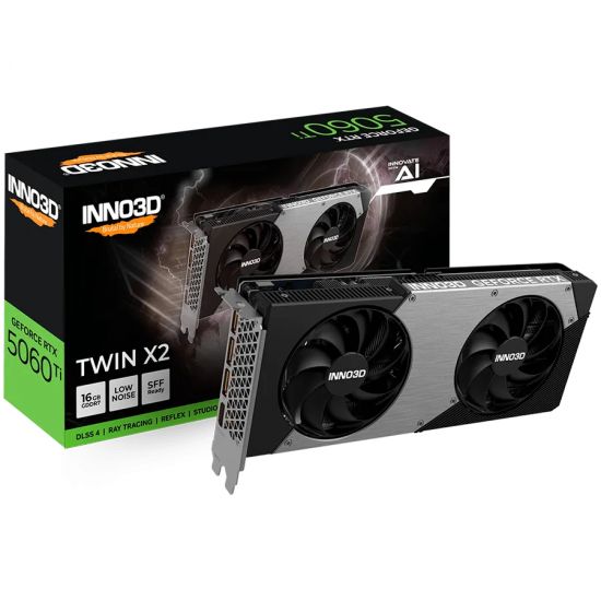 Видеокарта Inno3D GeForce RTX5060 Ti TWIN X2, 16G GDDR7 128-bit HDMI 3xDP N506T2-16D7-191073N
