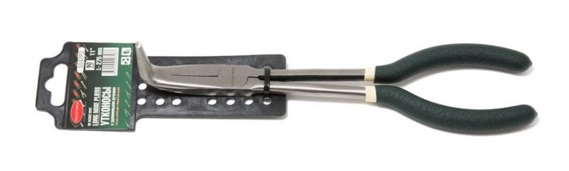 Утконосы изогнутые с удлиненными рукоятками 90° CR-V 11"-275мм, на пластиковом держателе ROCKFORCE RF-5047P3 26328