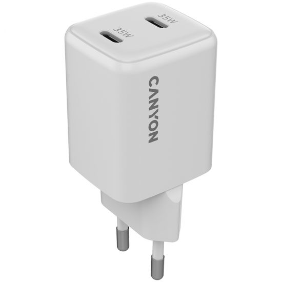 CANYON charger CU35CC GaN 35W 2xPD EU White CANYON charger CU35CC GaN 35W 2xPD EU White