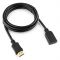 Удлинитель кабеля HDMI Cablexpert CC-HDMI4X-6, 1.8м, v2.0, 19M/19F, черный, позол.разъ, экран, пакет
