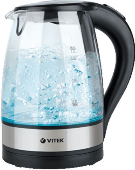 Чайник VITEK VT-7008, 1,7л, стекло, 2200 Вт.