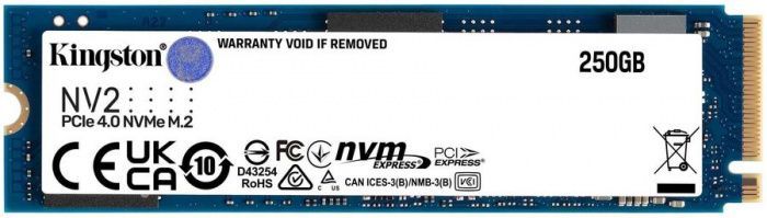 Твердотельный накопитель SSD 250 Gb M.2 2280 Kingston SNV2S/250G NVMe PCIe Gen 4.0x4 Lane