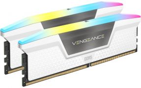 Corsair VENGEANCE RGB DDR5 32GB (2 x 16GB) DDR5 6400 CL32-40-40-84 1.40V Intel XMP - WHITE