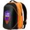LEDme backpack, animated backpack with LED display, Nylon TPU material, Dimensions 42*31.5*20cm, LED display 64*64 pixels, orange