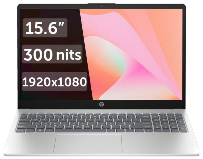 Ноутбук HP 15-fc0057ci 15.6″ FHD IPS / AMD Ryzen™ 5 7520U / 16 GB / 512 GB SSD / Radeon™ Graphics / Без ОС / Серебристый (A19W9EA)